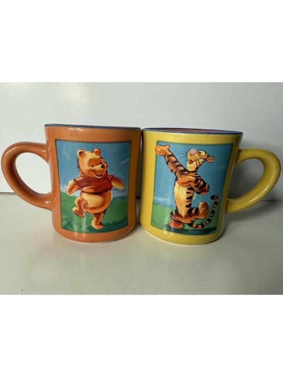 Disney Other - Vintage Disney Store Winnie the Pooh & Tigger Coffee Cups Mugs 12 oz Set Of 2